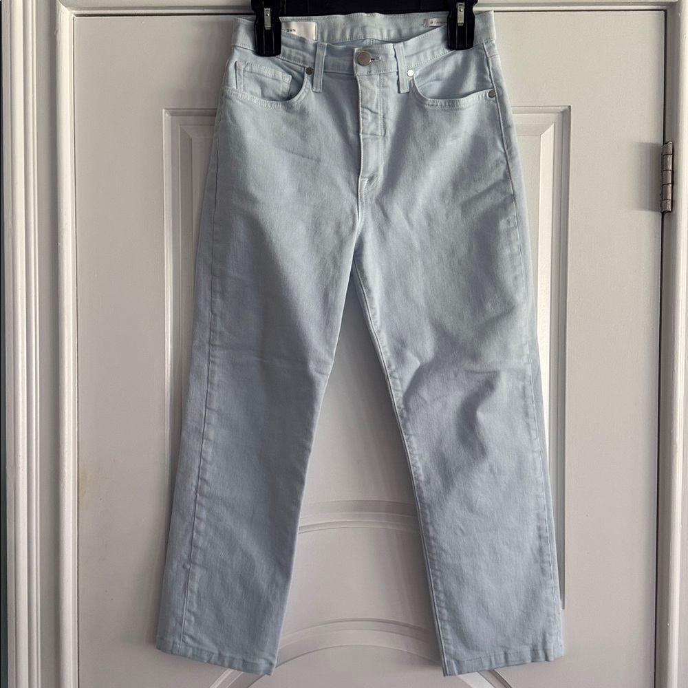 BLDWN Light Wash Women's High-Rise Straight Crop Jeans. NWOT
